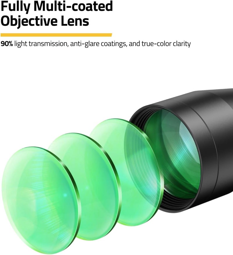 CVLIFE 3-9x40 Rifle Scope, Red & Green Illuminated Optical Riflescope, Mil-dot Reticle Scope for Hunting with 20mm Picatinny(Green Lens) - Image 4